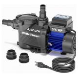 $129 AQUASTRONG 3/4 HP Above Ground Pool Pump with
