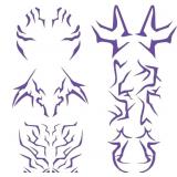 Movie Anime Purple Temporary Tattoos Dance Cosplay