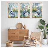 $95 Great Blue Heron Wall Art Set of 3