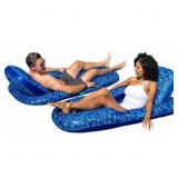 $79 Aqua Luxury Pool Lounger, 2-Pack