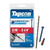 3/16 in. x 2-1/4 in. Star Flat-Head Concrete Ancho