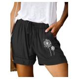Women's Casual Mid Rise Drawstring Shorts Summer C