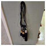 Pair of Black Rope Curtain Tiebacks with Gold
