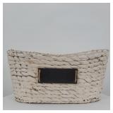 Handwoven White Storage Basket