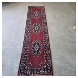 Traditional Red Persian-Style Hallway Runner Rug