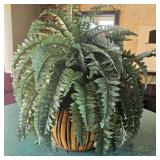 Artificial Boston Fern Plant in Decorative Woven