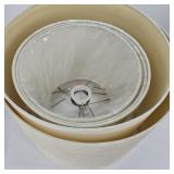 Nested Set of Cream & White Drum Lamp Shades
