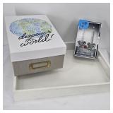 Decorative Storage Box with 'Discover the