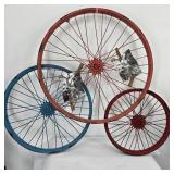 Vintage Bicycle Wheel Rim Photo Holder Decor Lot