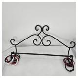 Black Wrought Iron Scrollwork Towel Bar