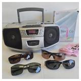 Portable Boombox Radio & Sunglasses Accessories