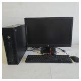 HP ProDesk Desktop Computer Bundle with HP monitor