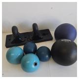 Assorted Fitness Ball Set & TissueMassage Board