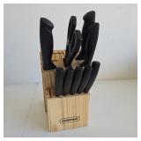 Farberware Knife Block Set with Wooden Storage