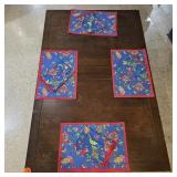 Vibrant Blue Chinoiserie Floral Placemate