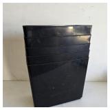 Black Plastic Rectangular Wastebaskets Trash Can