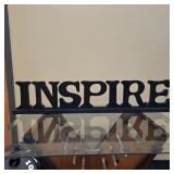 Inspire Black Cutout Wood Tabletop Sign 27'