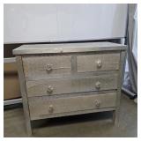 Solid Wood Foiled Nightstand34.5x16x30