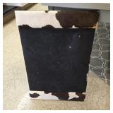 Large Cowhide Bordered Tabletop Desk Pad /