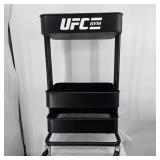 UFC Gym Black 3-Tier Rolling Metal Utility Cart