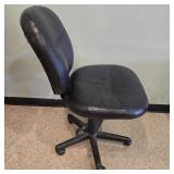 Black Faux Leather Rolling Office Task Chair