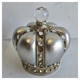 Decorative Silver Crown Tabletop Accent w/