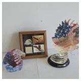 Patriotic Bald Eagle Figurines & Framed Eagle A