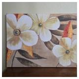 Framed Contemporary Floral Blossom Canvas Art