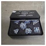 7-Piece Hollow Metal RPG Polyhedral Dice Set w