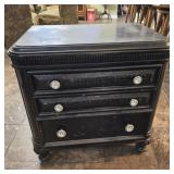 Traditional Dark Finish 3-Drawer Nightstand /
