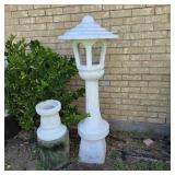 46' Cast Stone Pagoda Garden Lantern & Birdbath