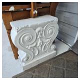 15' Neoclassical Cast Stone Ionic Capital Plinth