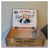 Vintage King Edward Invincible Cigar Display Box