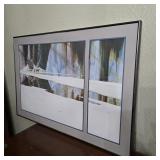 Framed Modern Black & White Architectural Art 40'