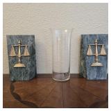 3-Pc Marble Distressed Bookends