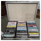 Vintage Music Cassette Collection w/ Case