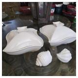 White Porcelain Coastal Serving Set