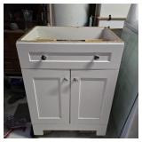 Modern White Single Sink Bathroom Vanity Base