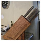 Cutlery Knife Set with Wood Block