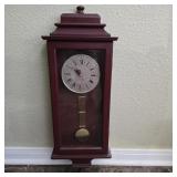 Traditional Rich Mahogany Wood Wall Pendulum Clock