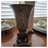 Vintage Flared Urn Torchiere Accent Table Lamp