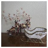 Decorative Wire Tabletop Sleigh Christmas