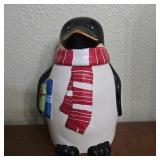 Ceramic Holiday Winter Penguin Tabletop Figurine
