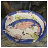 Lotus International Hand-Painted Fish Platter