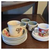 Royal Norfolk Stoneware Plates & Mugs Lot