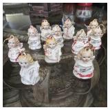 Vintage Ceramic Christmas Angel Ornaments