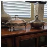 Vintage Silverplate Covered Serving Dishes