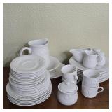 Fruit de Blanc White Embossed Dinnerware Set