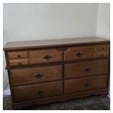 Traditional Wood 6-Drawer Dresser Credenza 50x31