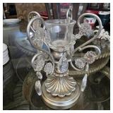 Crystal Floral Candle Holder with Prisms